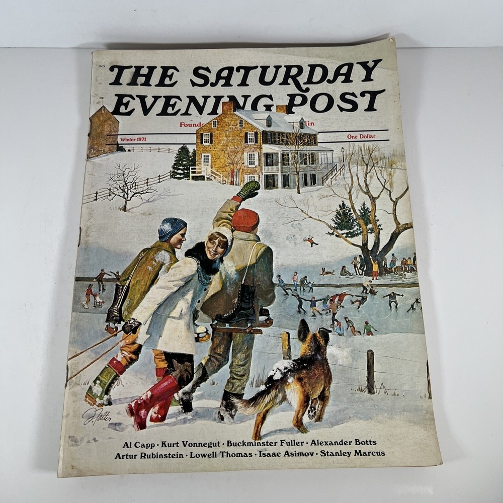 The Saturday Evening Post Winter 1971 Kurt Bonnegut, Isaac Asimov Al Capp‎